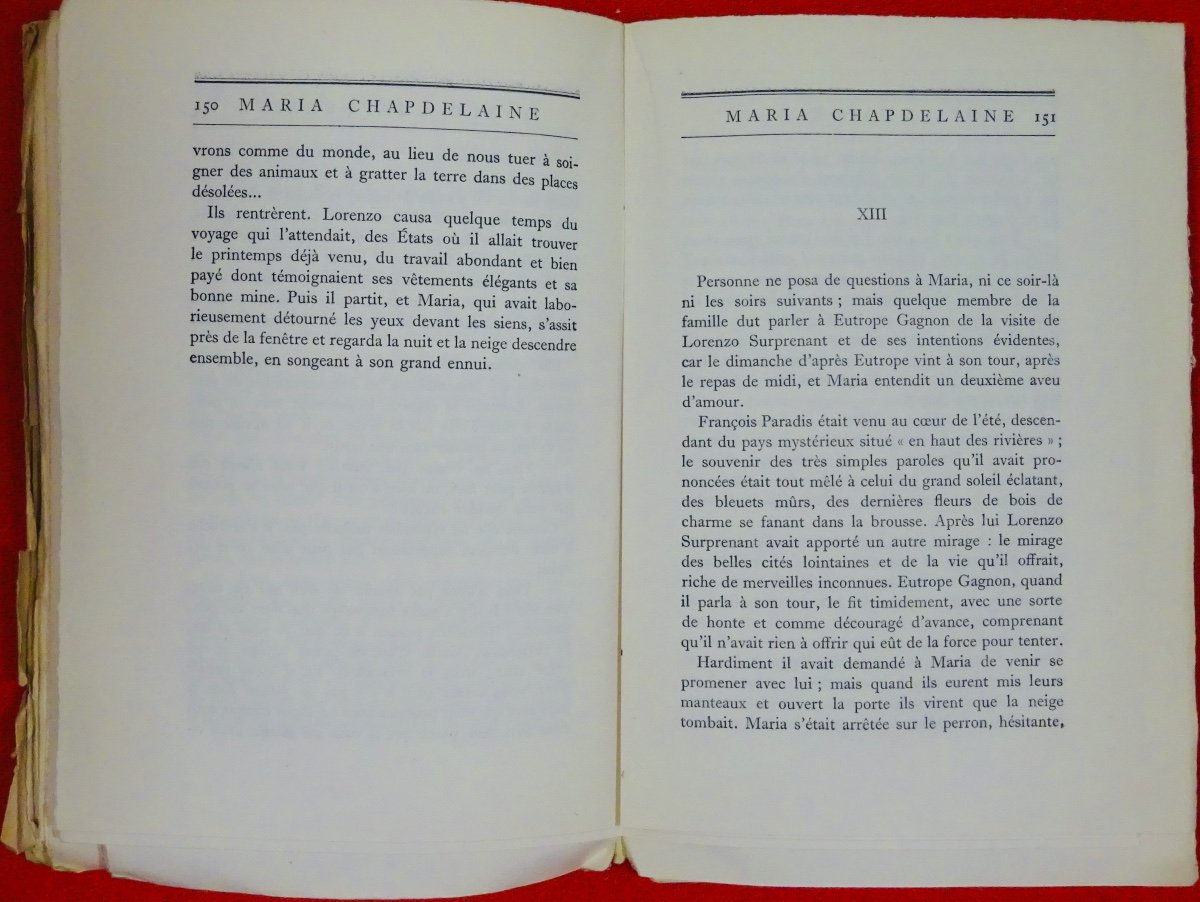 HÉmon- Maria Chapdelaine, Story Of French Canada. Grasset, 1921, Original Edition.-photo-4