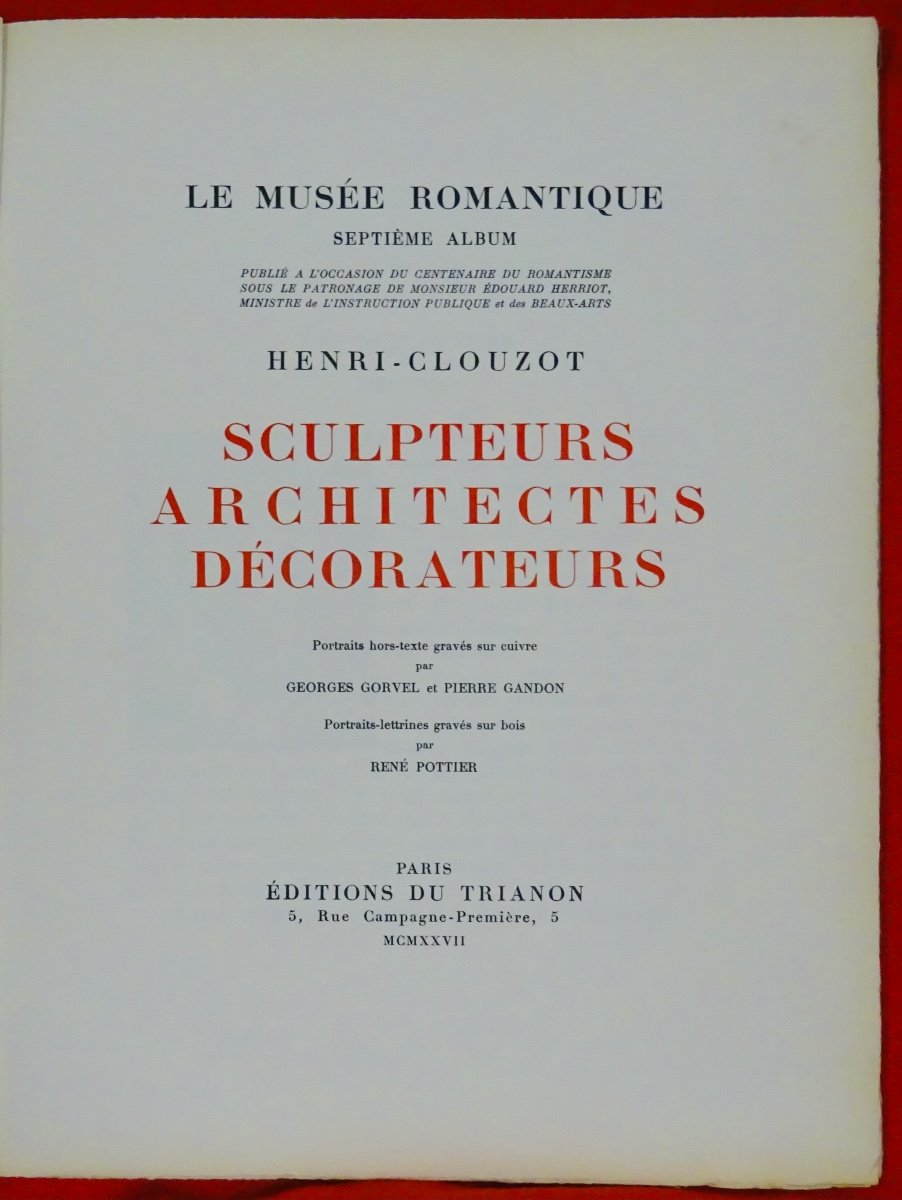 Henri-clouzot - The Romantic Museum. Seventh Album. Sculptors, Decorators. 1930.-photo-2