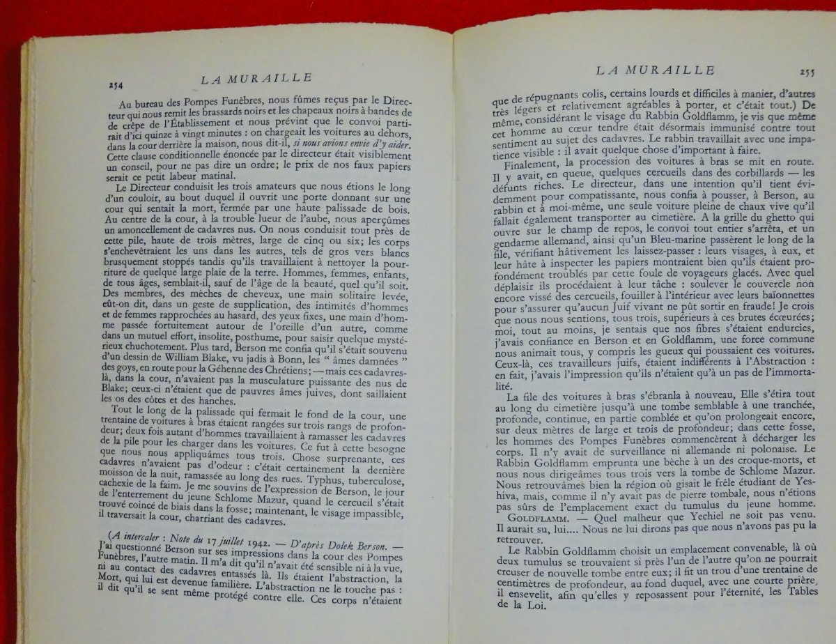 HERSEY (John) - La muraille. Paris, Gallimard, 1952. Édition originale.-photo-6