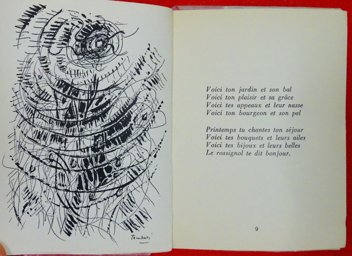 HUGNET - Variations Sur Les Mêmes Mots. Galerie De Marignan, 1963. Illustré Par Tamburi.-photo-4