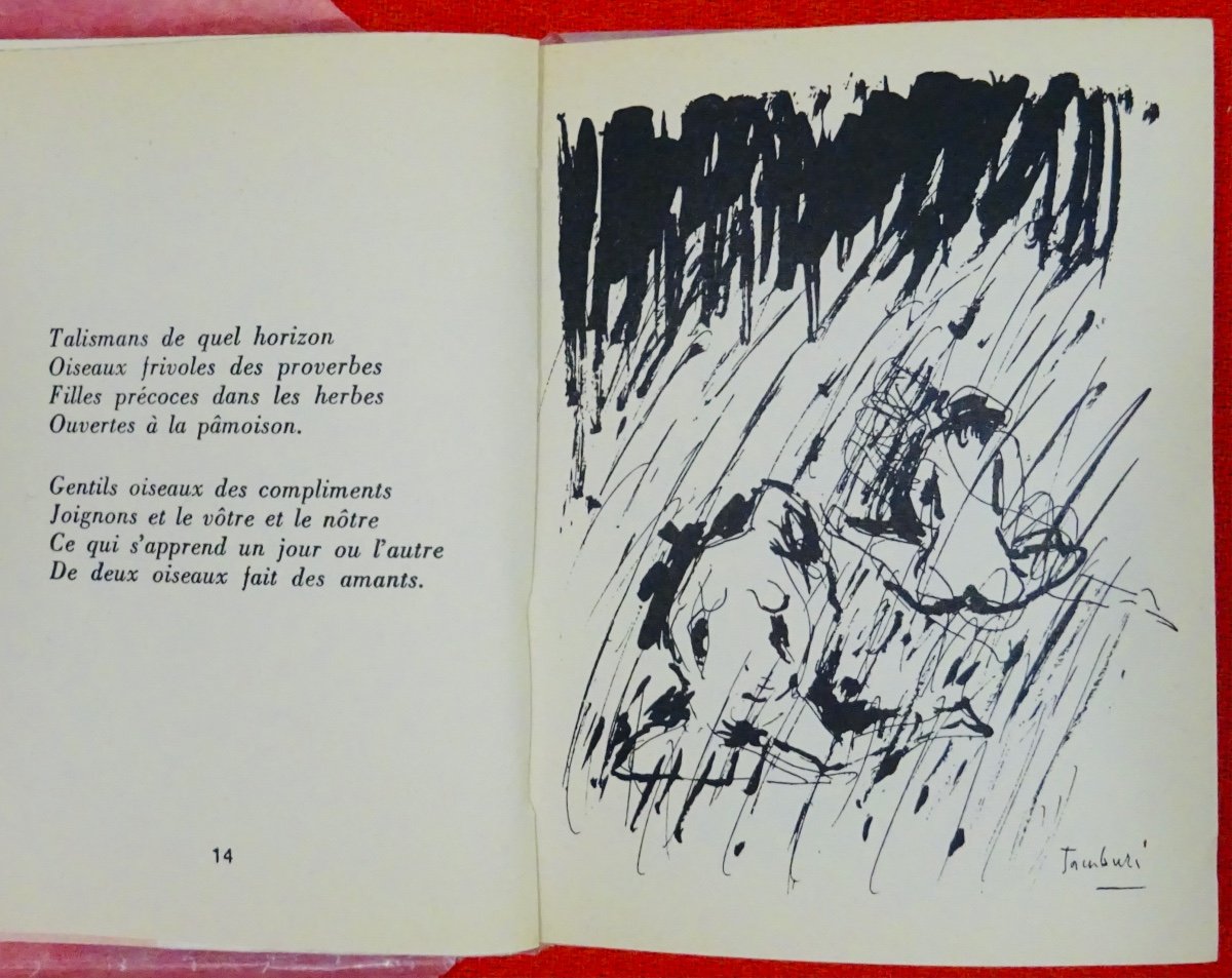 HUGNET - Variations Sur Les Mêmes Mots. Galerie De Marignan, 1963. Illustré Par Tamburi.-photo-3