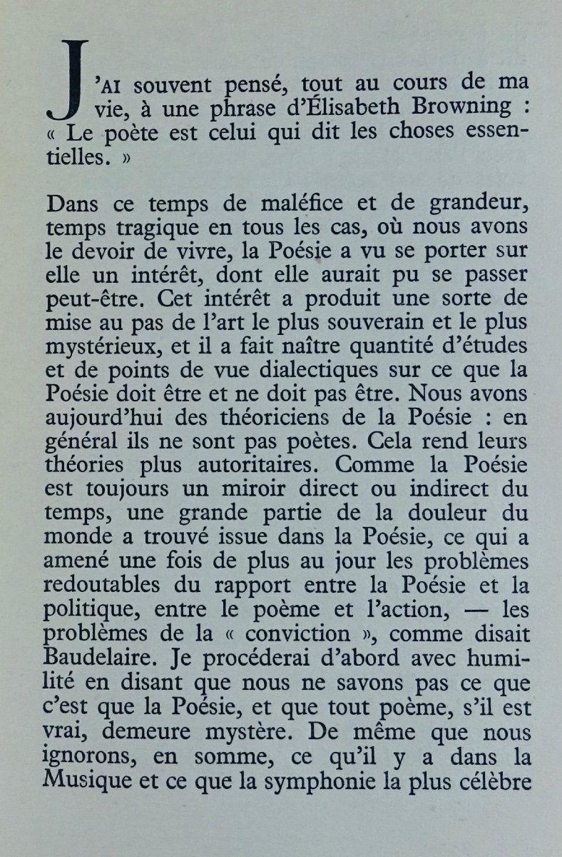 JOUVE (Pierre-Jean) - Apologie du poète. G.L.M., 1947. Exemplaire numéroté.-photo-3