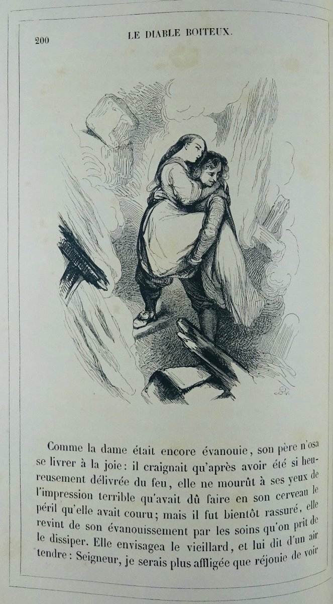 Proantic: LE SAGE - Le Diable boiteux. Bourdin, 1840. Illustrations de