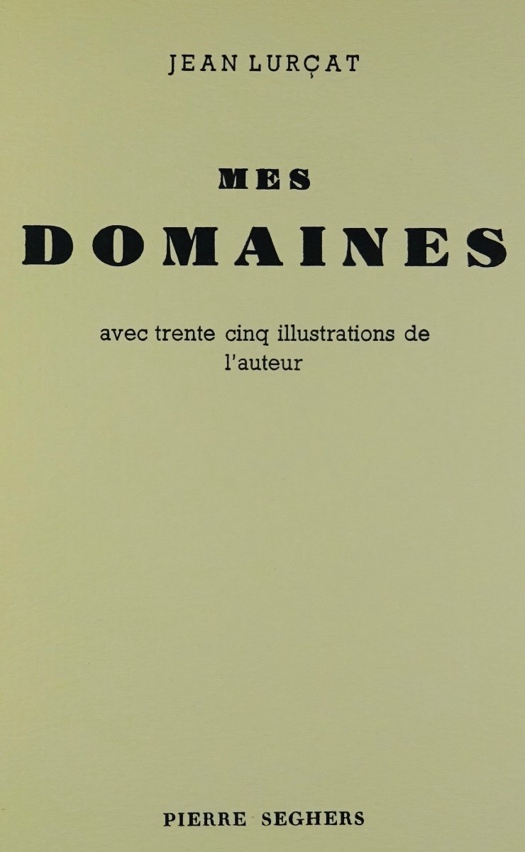 LURCAT (Jean) - Mes Domaines. Paris, Pierre Seghers, 1958.-photo-2