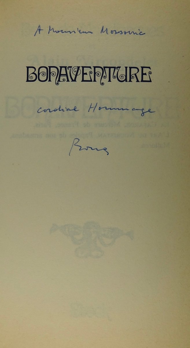 Mandiargues (bona De), Vircondelet (alain) - Bonaventure. Stock, 1976. Sent By The Author.-photo-4