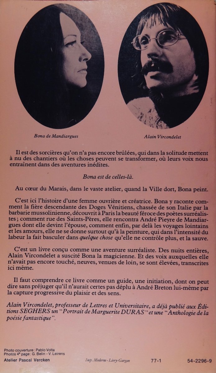 Mandiargues (bona De), Vircondelet (alain) - Bonaventure. Stock, 1976. Sent By The Author.-photo-5