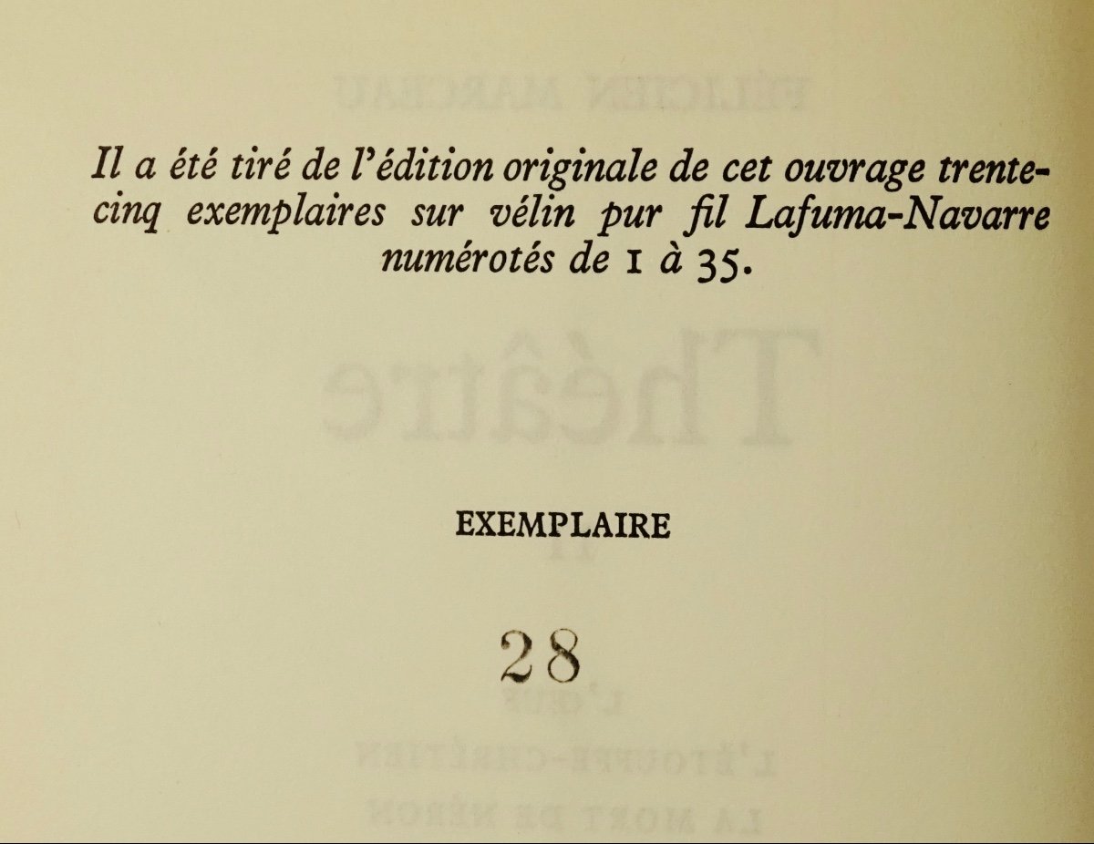 MARCEAU (Félicien) - Théâtre. Volume 1 et 2. Gallimard, 1964. Édition originale numérotée.-photo-3