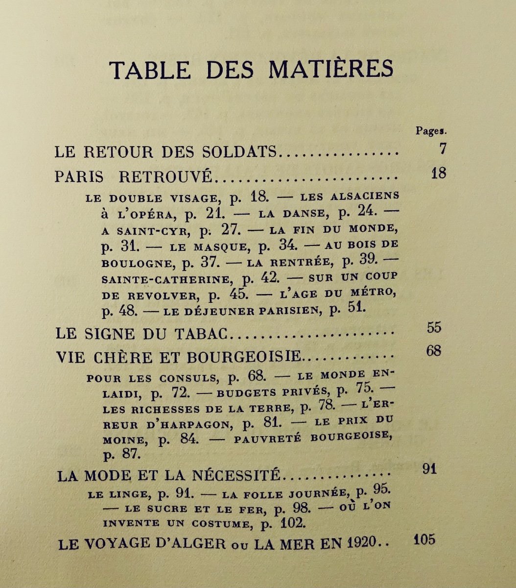 Marsan (eugene) - Chronicle Of Peace. Gallimard, 1923. First Edition.-photo-3