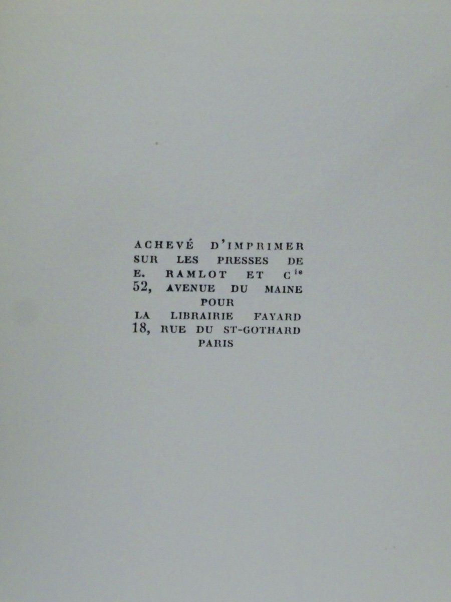 Maulvaut - Black Gladiolus. Novel. Librairie Arthème Fayard, 1938. Original Edition.-photo-7