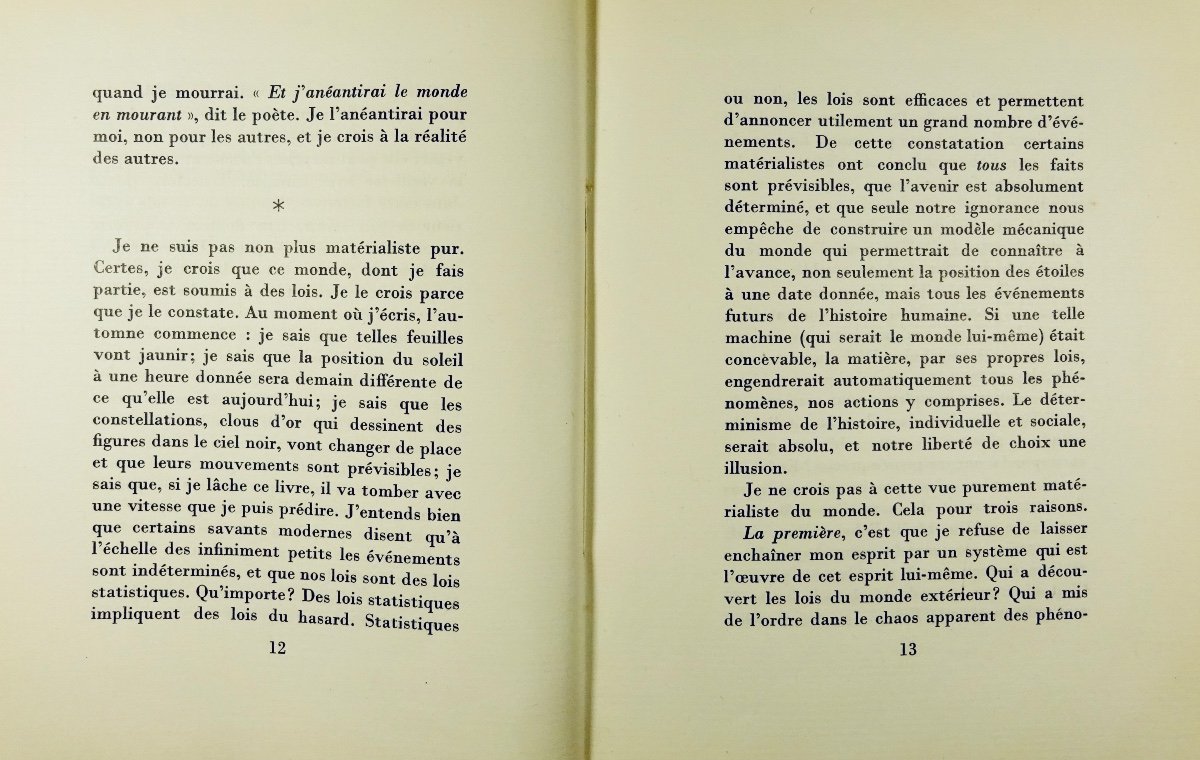 Maurois (andré) - What I Believe. Paris, Grasset, 1951. First Edition.-photo-8