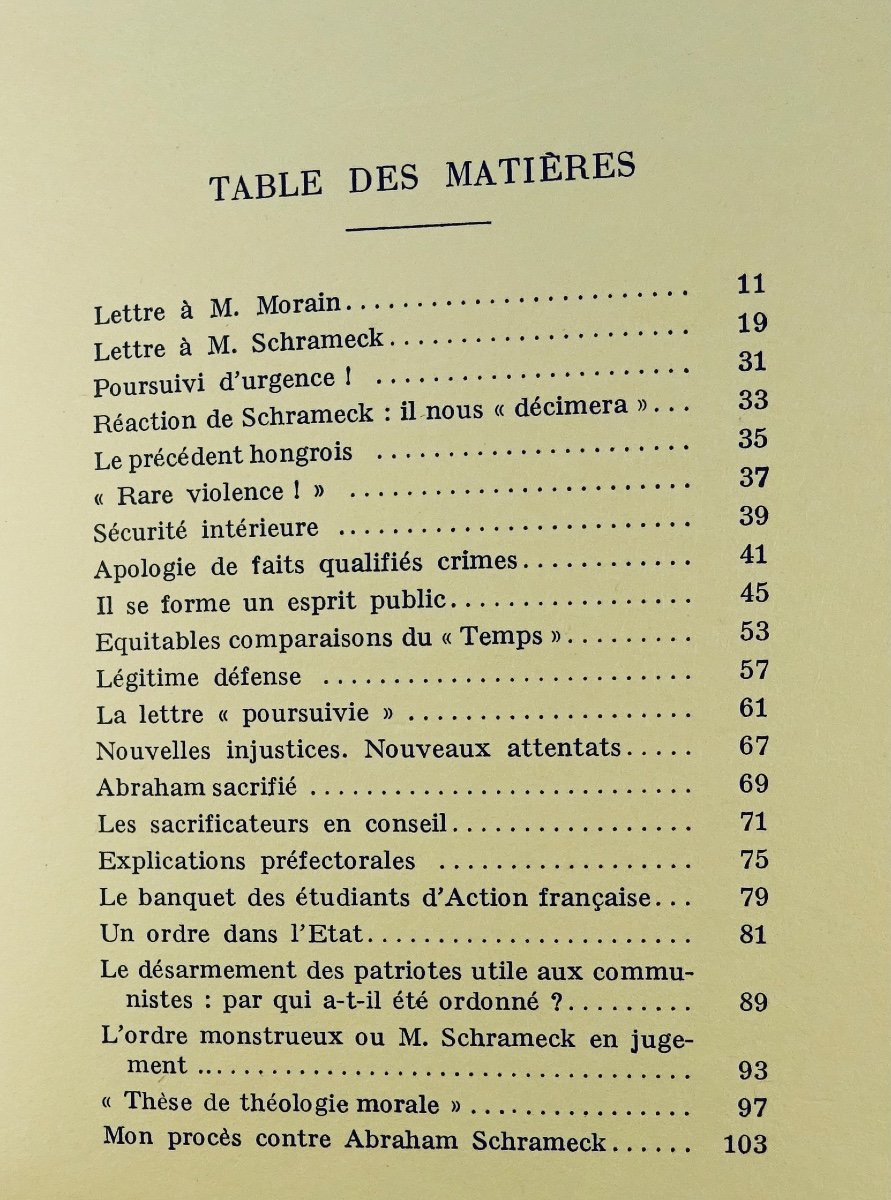 MAURRAS - La Lettre à Schrameck. Capitole, 1929. Envoi de l'auteur.-photo-8