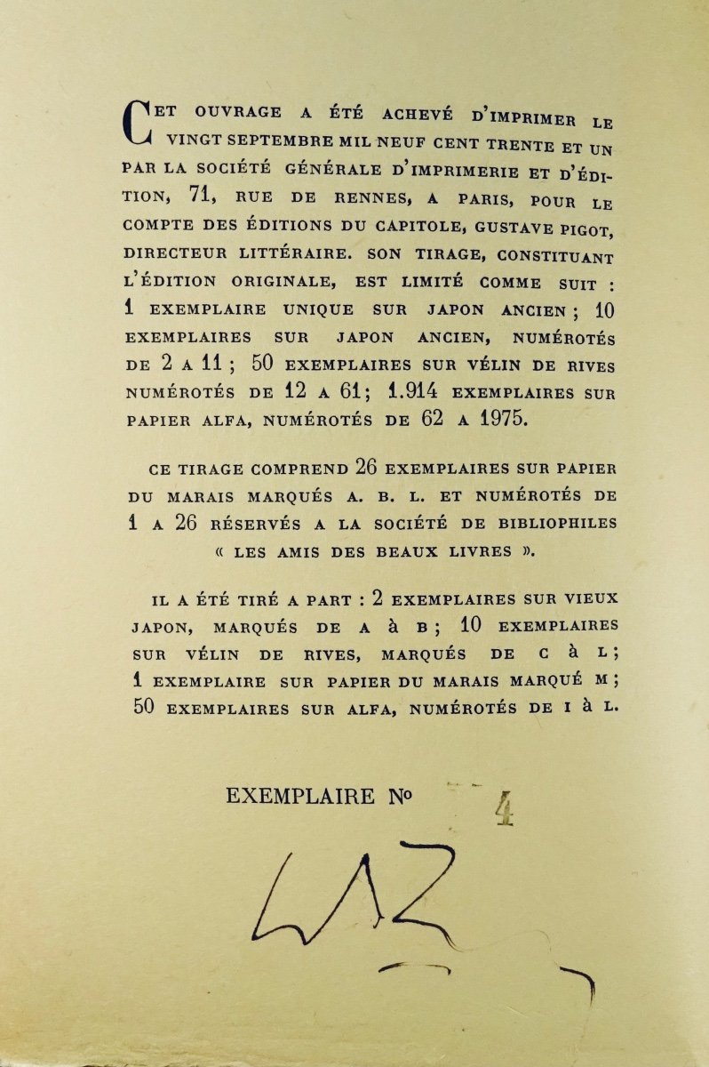 MAURRAS - Casier judiciaire d'Aristide Briand. Editions du Capitole, 1931. Exemplaire sur Japon-photo-3