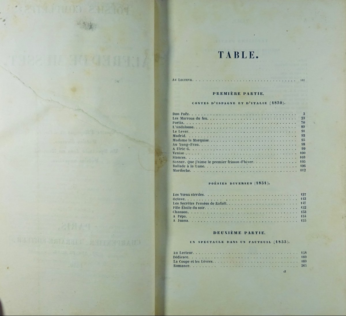 MUSSET (Alfred de) - Poésies complètes. Charpentier, 1840. Édition originale.-photo-3