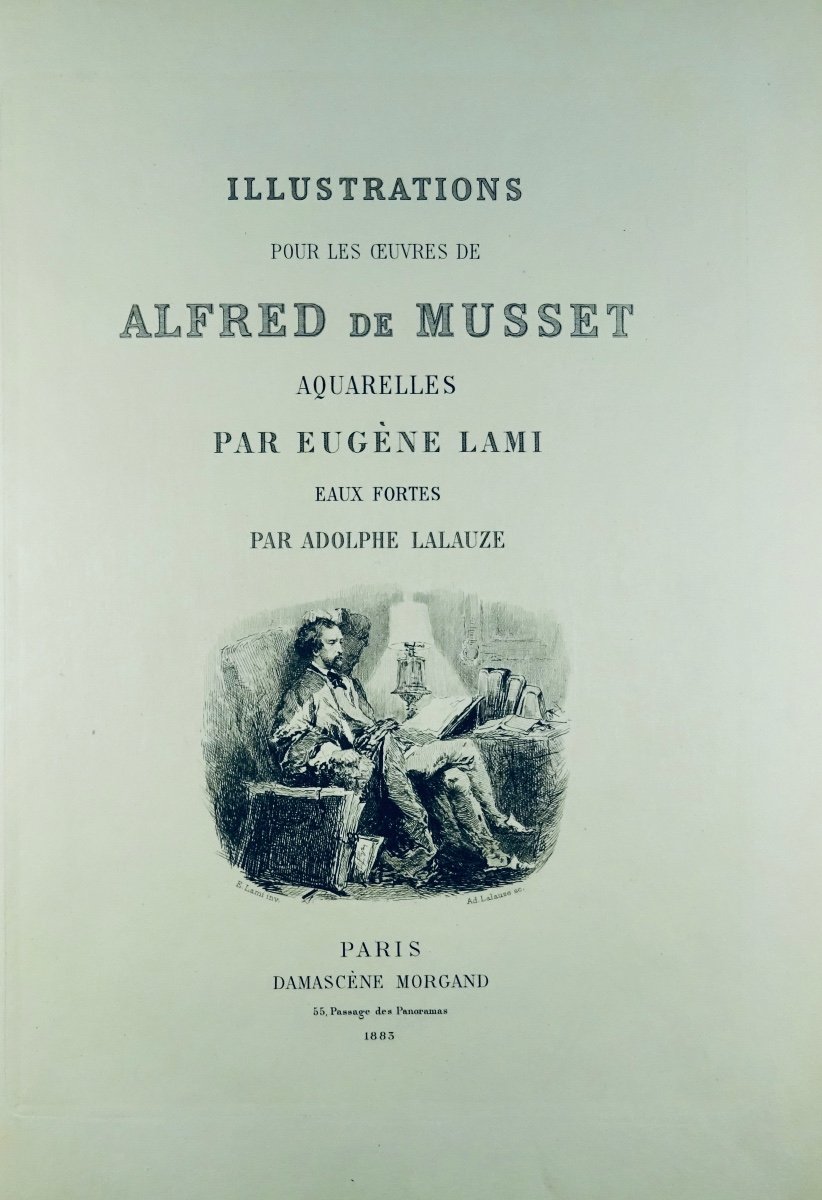 Musset - Illustrations For The Works Of Alfred De Musset. Moergand, 1883. Eugene Lami.-photo-2