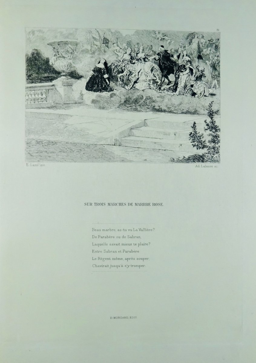 MUSSET - Illustrations Pour les oeuvres d'Alfred de Musset. Moergand, 1883. Eugène LAMI.-photo-7