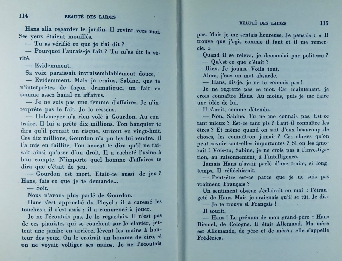 PLISNIER (Charles) - Beauté des laides. Éditions Corréa, 1951. Édition originale.-photo-7