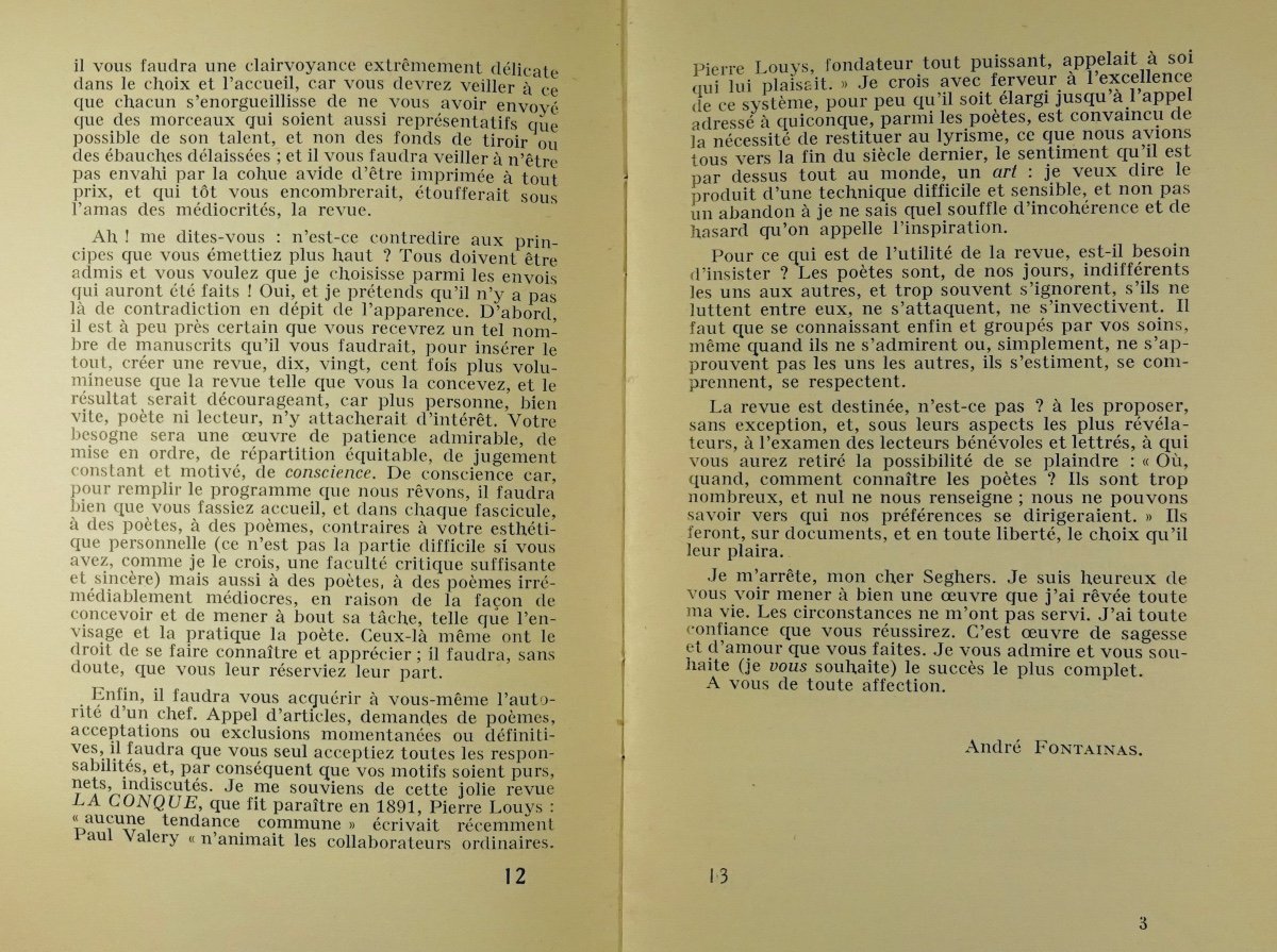 REVUE LITTÉRAIRE - Poésie 40. Ancienne revue des poètes-casqués. Paris, Seghers, 1940.-photo-3