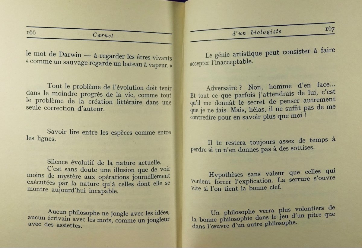 ROSTAND (Jean) - Carnet d'un biologiste. Stock, 1959. Envoi de l'auteur.-photo-7