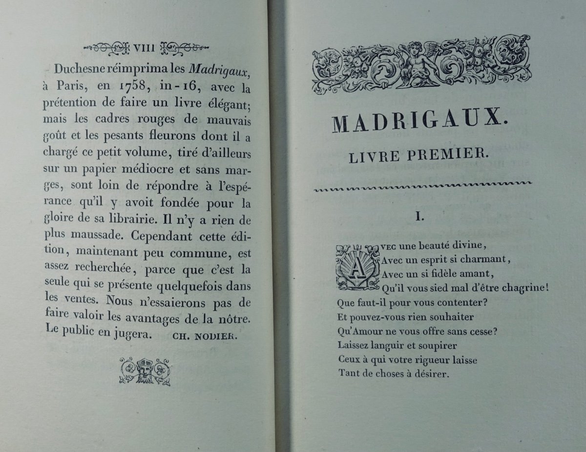SABLIÈRE (Antoine de Rambouillet de la) - Madrigaux de monsieur de la Sablière. Delangle, 1825.-photo-7