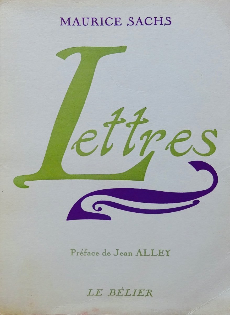 SACHS (Maurice) - Lettres. Le Bélier, 1968, exemplaire numéroté.
