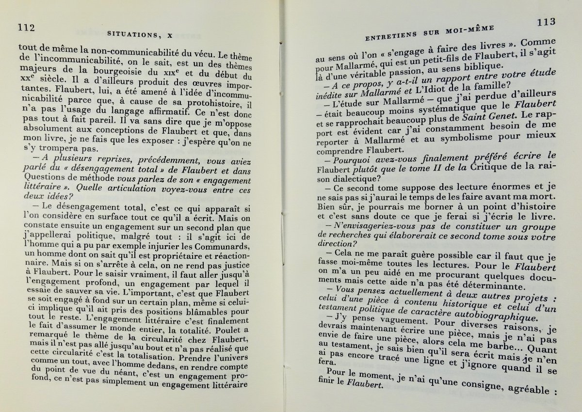 	SARTRE - Situations, X. Politique et autobiographie. Gallimard, 1976, édition originale.-photo-5