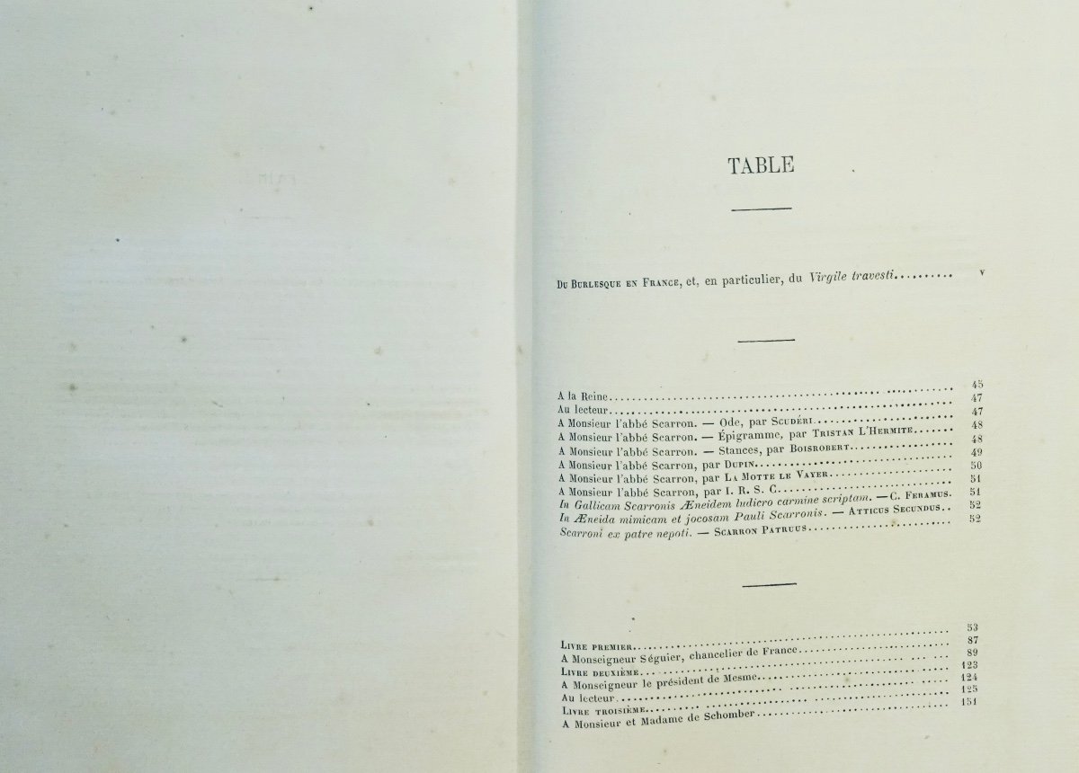 SCARRON (Paul) - Le Virgile travesti en vers burlesques. Garnier Frères, 1876. Bien relié.-photo-7