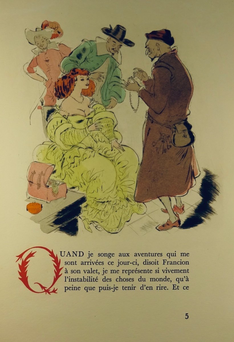 Sorel - The True Comic Story Of Francion. Union Printing, 1955, Illustrations By Schem.-photo-4