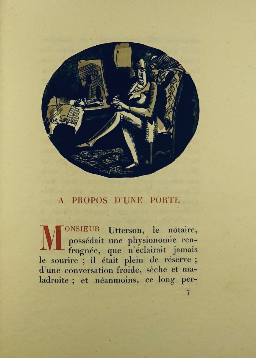 STEVENSON Le Cas fantastique du Dr Jekyll et de Mr Hyde. Jonquières, 1926, CONSTANT LE BRETON.-photo-4