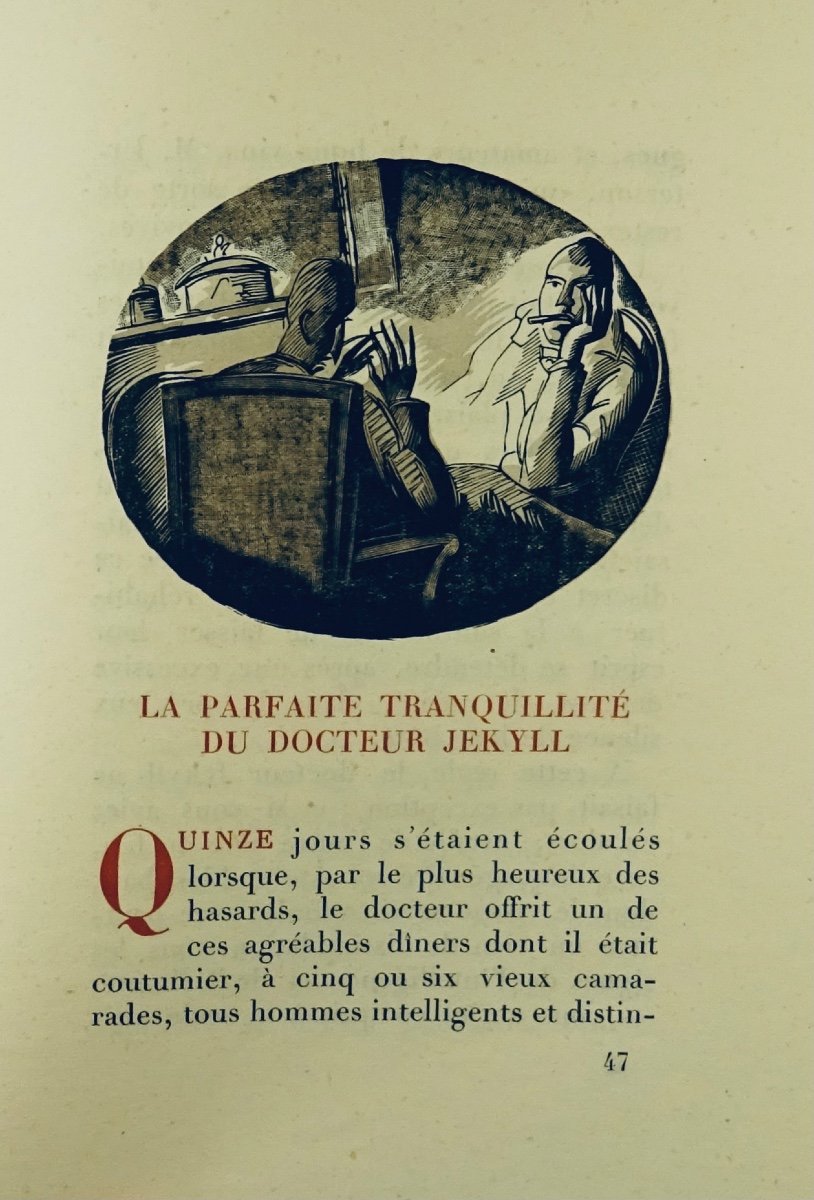 STEVENSON Le Cas fantastique du Dr Jekyll et de Mr Hyde. Jonquières, 1926, CONSTANT LE BRETON.-photo-3