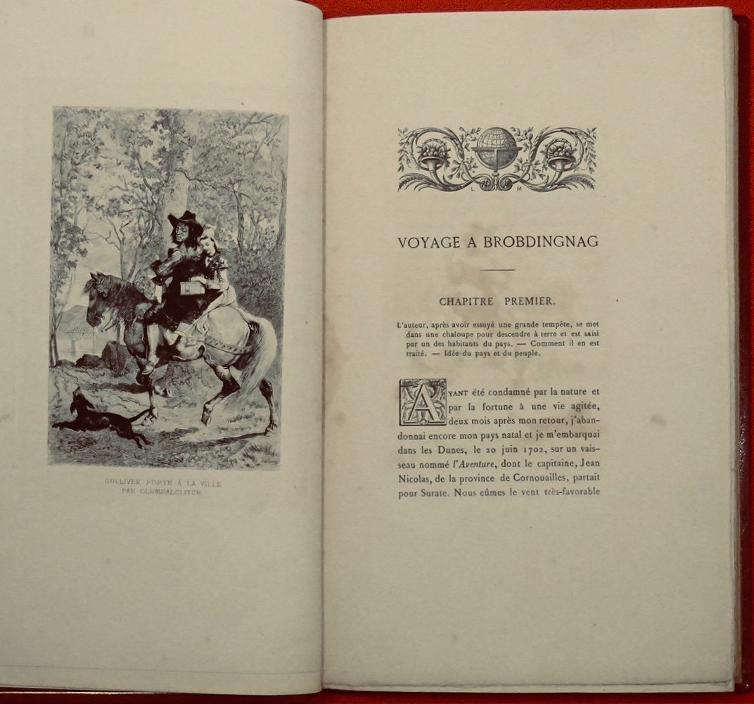 SWIFT - Les Quatre voyages du capitaine Lemuel Gulliver. Librairie des Bibliophiles, 1875. -photo-7