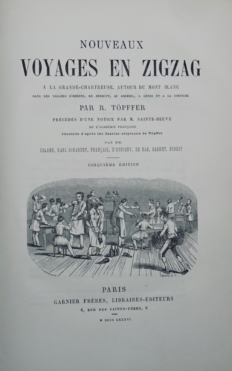 TOPFFER (Rodolphe) - Nouveaux voyages en zigzag.  Garnier Frères, 1886, illustré par l'auteur.-photo-3