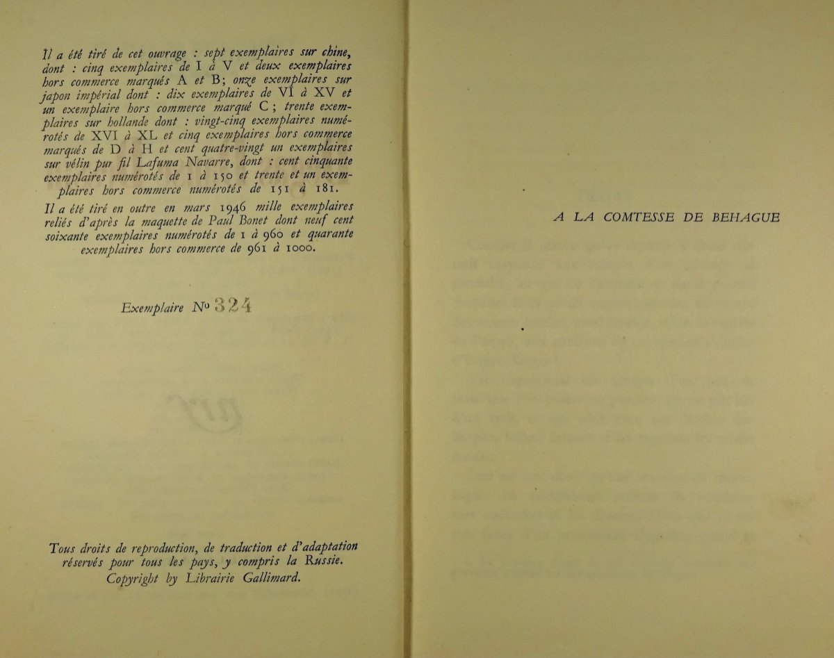 Valéry (paul) - Degas Dance Drawing. Gallimard, 1946, Cardboard Paul Bonet.-photo-1