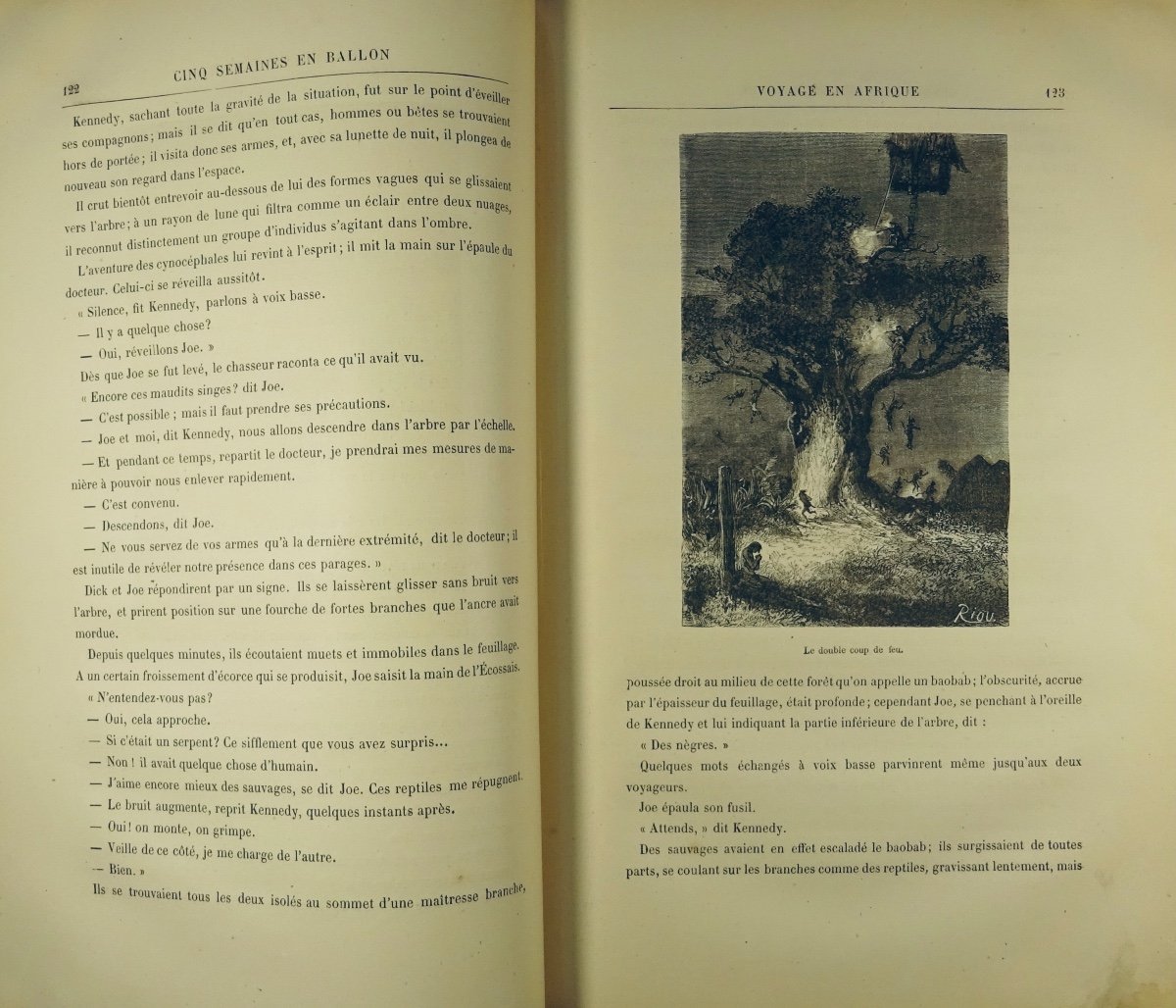 VERNE (Jules) - Cinq semaines en ballon. Hetzel, vers 1891, cartonnage aux initiales.-photo-7