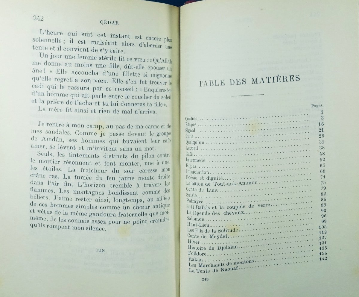 VERNIER (Bernard) - Qédar. Carnets d'un méhariste syrien. Paris, Plon, 1938, édition originale.-photo-5