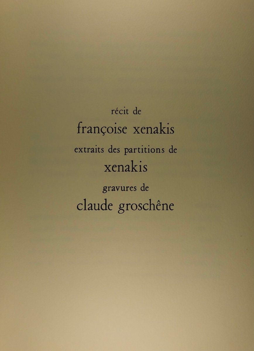 XENAKIS - Elle lui dirait dans l'île. Amis bibliophiles, 1979, illustré par GROSCHÊNE.-photo-3