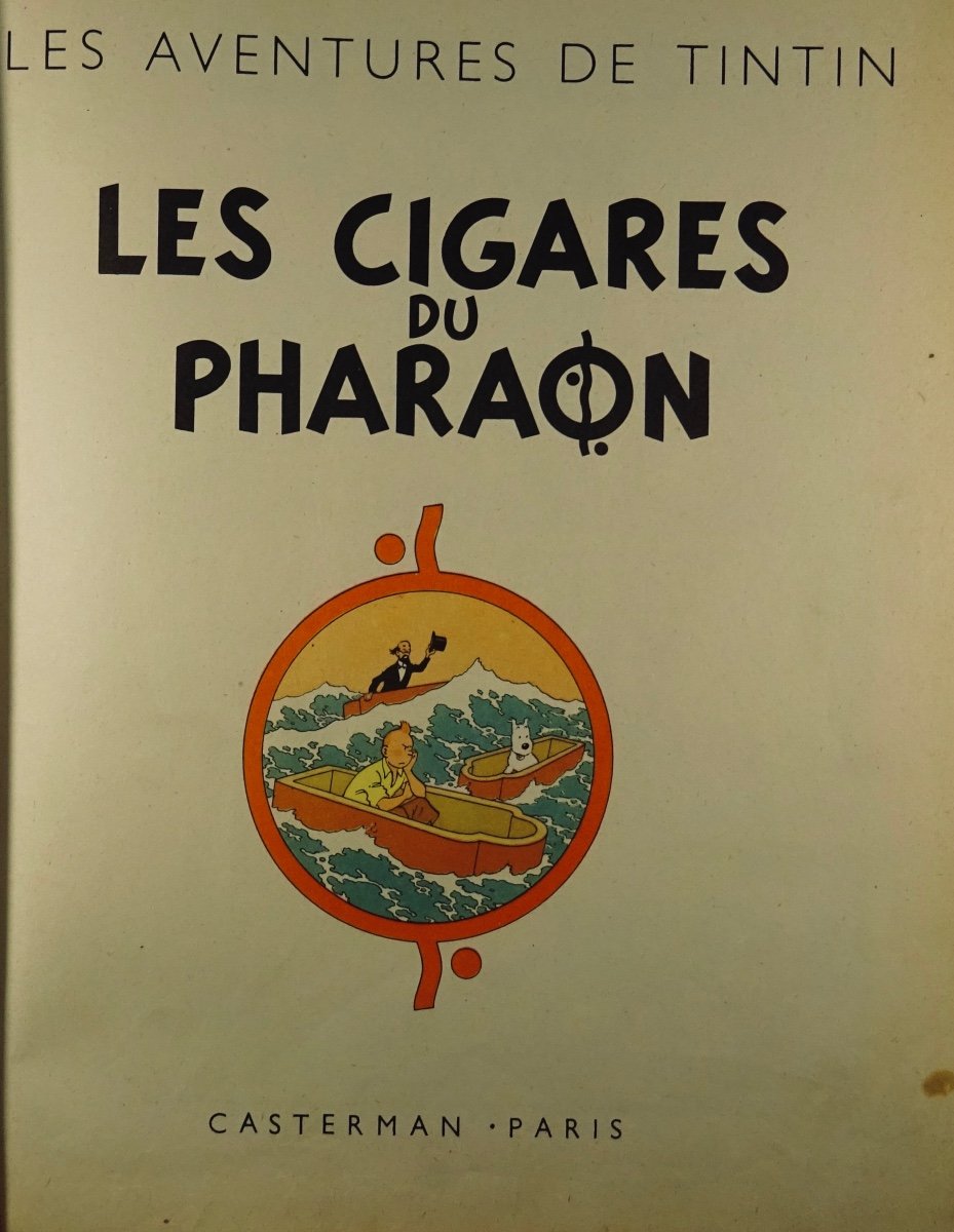 Hergé - The Adventures Of Tintin. Cigars Of The Pharaoh. Tournai, Casterman, 1955, Spine B21bis.-photo-4