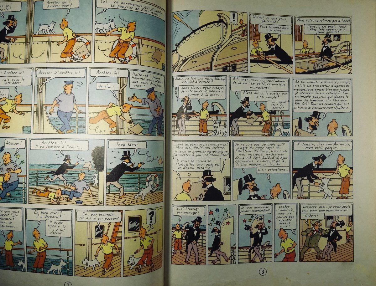 Hergé - The Adventures Of Tintin. Cigars Of The Pharaoh. Tournai, Casterman, 1955, Spine B21bis.-photo-8