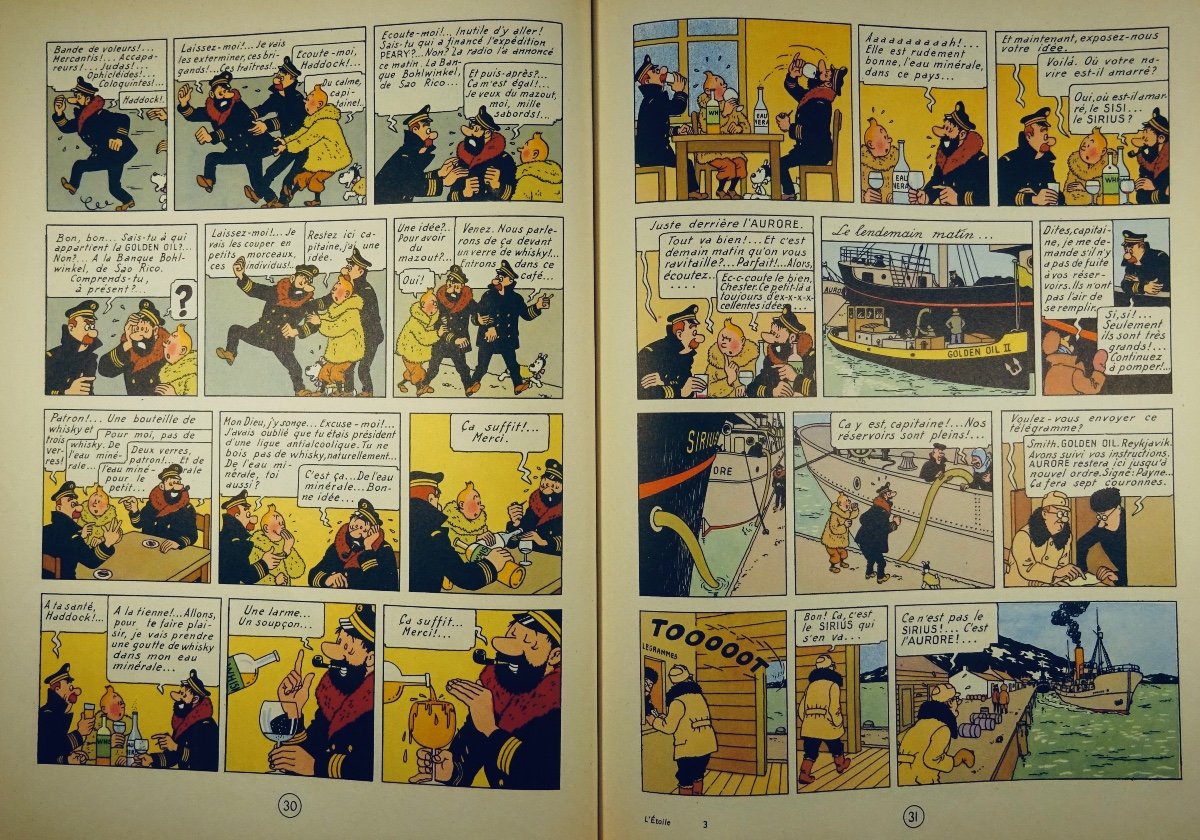 Hergé - The Adventures Of Tintin. The Mysterious Star. Tournai, Casterman, 1956, Spine B23.-photo-4