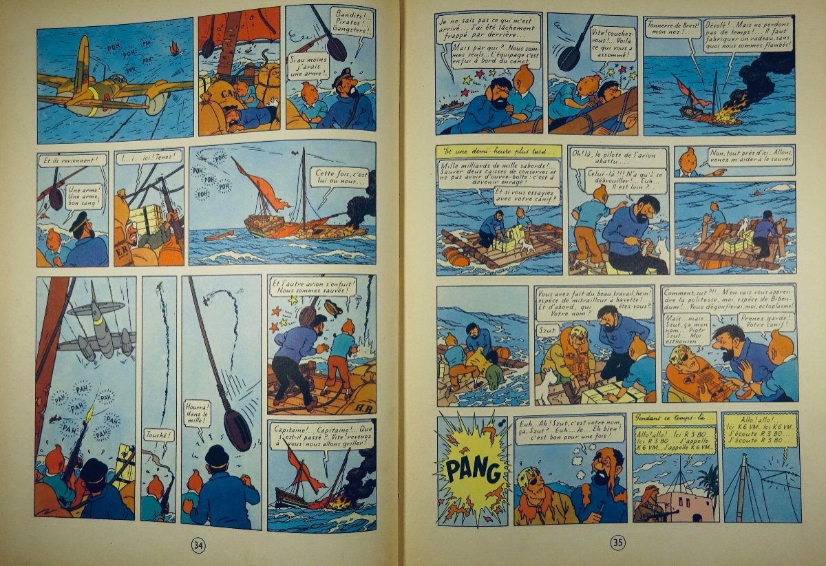 HERGÉ - Les Aventures de Tintin. Coke en stock. Tournai, Casterman, 1958, dos B25.-photo-4