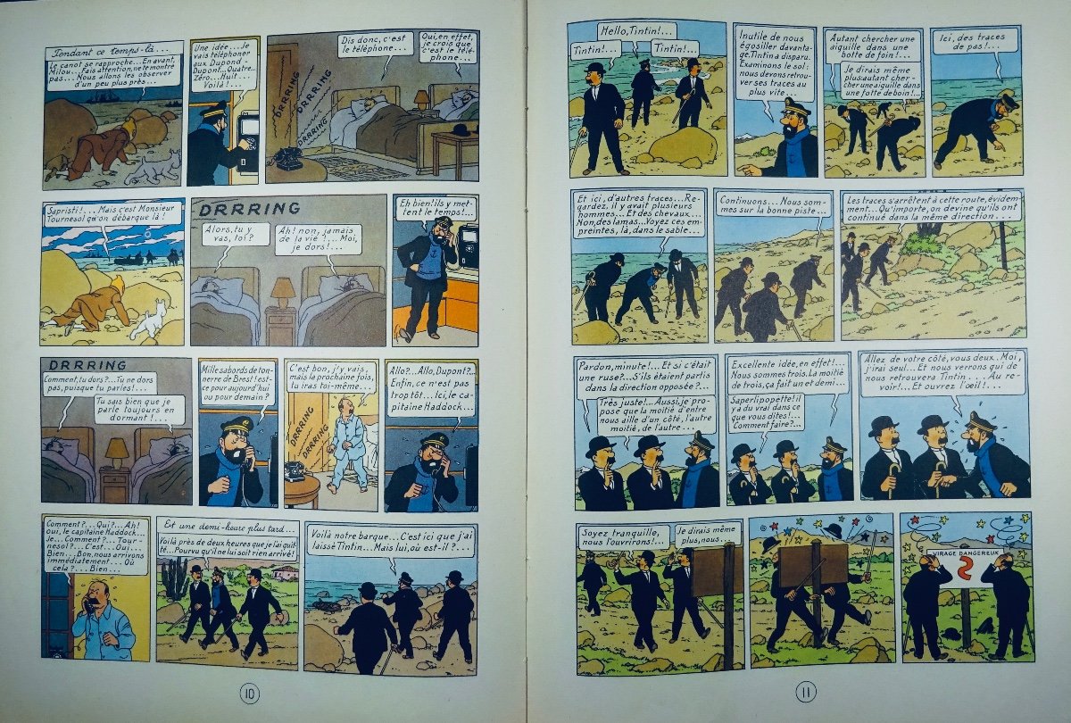 HERGÉ - Les Aventures de Tintin. Le Temple du soleil. Tournai, Casterman, 1963, dos B30.-photo-4