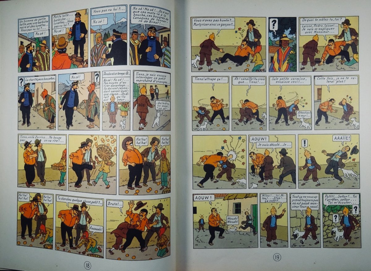 HERGÉ - Les Aventures de Tintin. Le Temple du soleil. Tournai, Casterman, 1963, dos B30.-photo-5