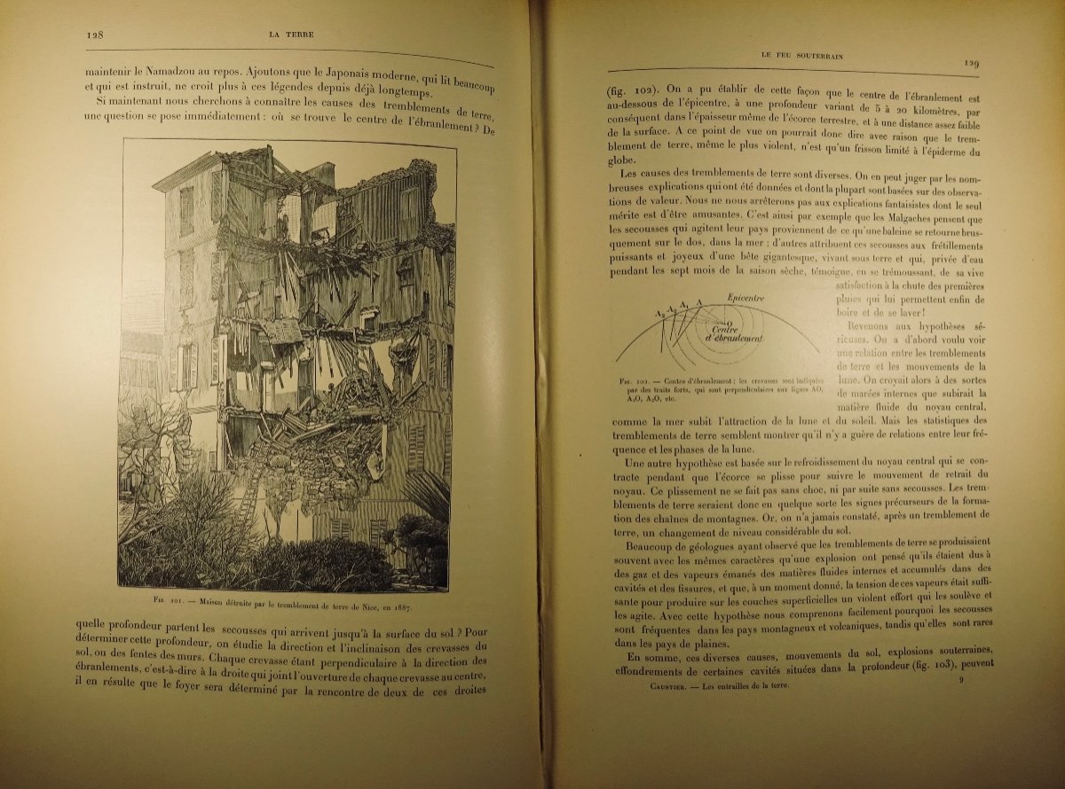 [GÉOLOGIE] - CAUSTIER - Les entrailles de la terre. Vuibert & Nony, vers 1890. -photo-3