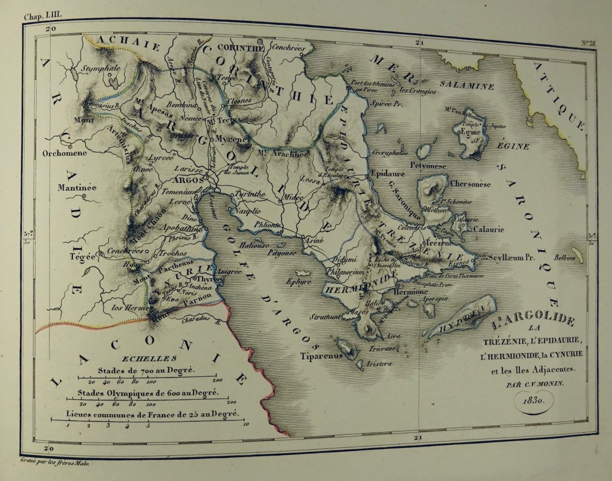 [ANONYME, BARTHÉLÉMY, MORIN] - Atlas du voyage du jeune Anacharsis en Grèce. 1830.-photo-5