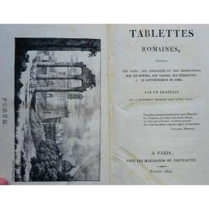 [SANTO-DOMINGO] - Tablettes romaines, contenant des faits, des anecdotes. Paris, 1824.