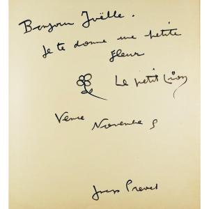 Prévert (jacques) - The Little Lion. Arts & Métiers Graphiques, 1949 And Signed By The Author.