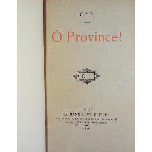 Gyp - O Province!. Calmann Lévy, 1890, Full Purple Morocco Binding Signed Bézard.