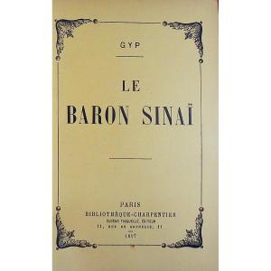GYP - Le baron Sinaï. Charpentier, 1897, reliure plein maroquin violet signée Bézard.
