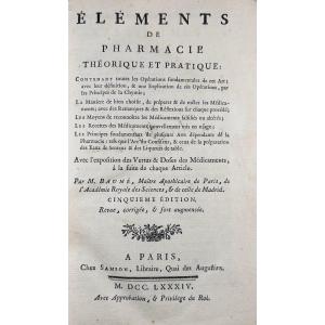 BAUMÉ - Éléments de pharmacie théorique et pratique. Chez Simon, 1784, reliure d'époque.