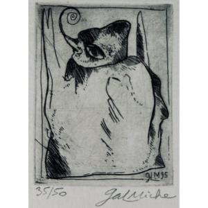 Galmiche (stéphane) - Little Sleep. At The Author's, 1995; 60/45 Mm, Drypoint.