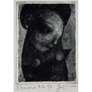 Galmiche (stéphane) - From Antwerp. At The Author's, Around 2010; 80/60 Mm, Printed In Mezzotint.